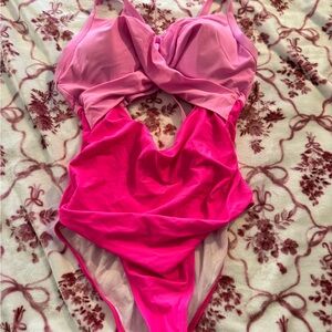Pink One Piece Swimsuit